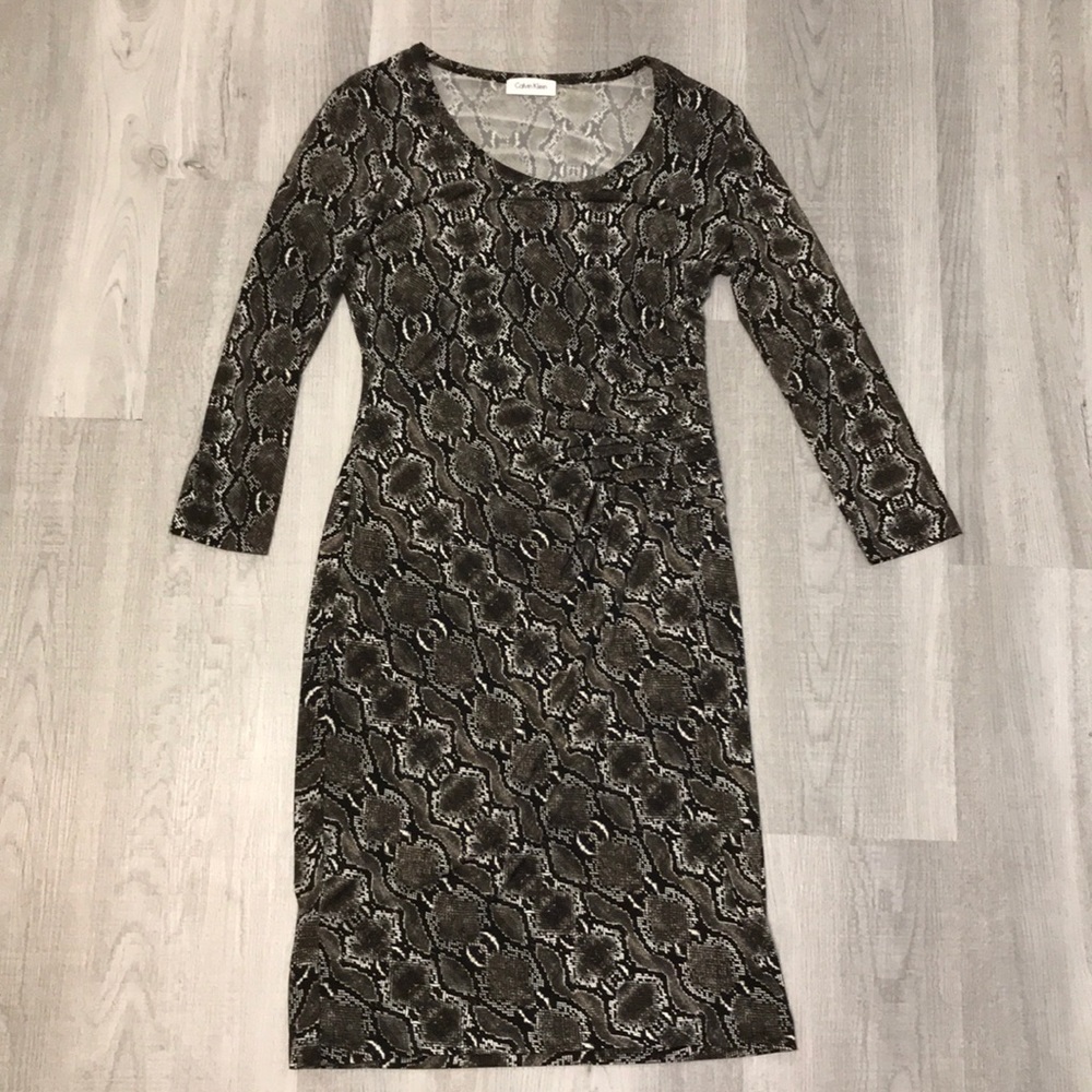 Calvin Klein Snake Skin Print Dress